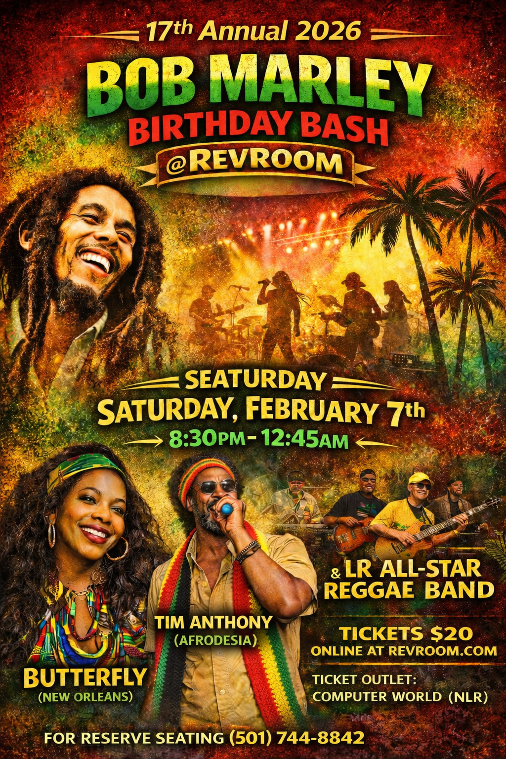 17th ANNUAL BOB MARLEY BIRTHDAY BASH - Rev Room